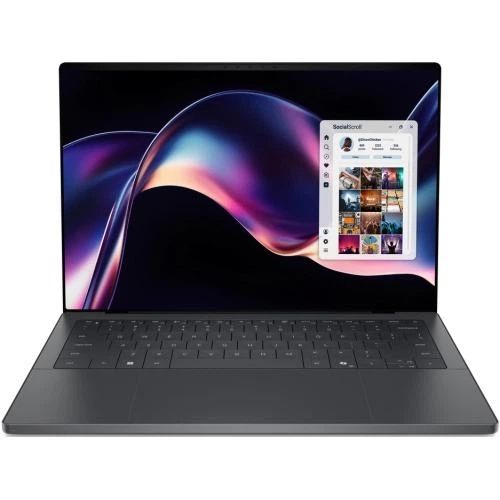 Laptop Dell XPS 14 DA14260, 14.0 inch 2880 x 1800 Touchscreen, Intel Core ultra x7 358H (16 C / 22 T, 1.4 GHz - 4.8 GHz, 18 MB cache, 28 W), 32 GB LPDDR5x, 1 TB SSD, Intel Intel Arc Graphics, Windows 11 Pro, Tastatura International, Graphite