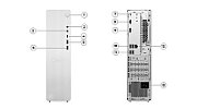 Desktop PC Lenovo IdeaCentre Tower 08AKP10 Mini Tower, AMD Ryzen Ai 7 250 (8 C / 16 T, 3.3 GHz - 5.1 GHz, L2: 8 MBLevel 3 cache: 16 MB cache, 45 W), 8 GB DDR5, 512 GB Tip SSD: M.2 2280 PCIe 4.0x4 NVMe, Fara unitate optica, AMD Radeon 780M Partajata, 200 W, Free DOS