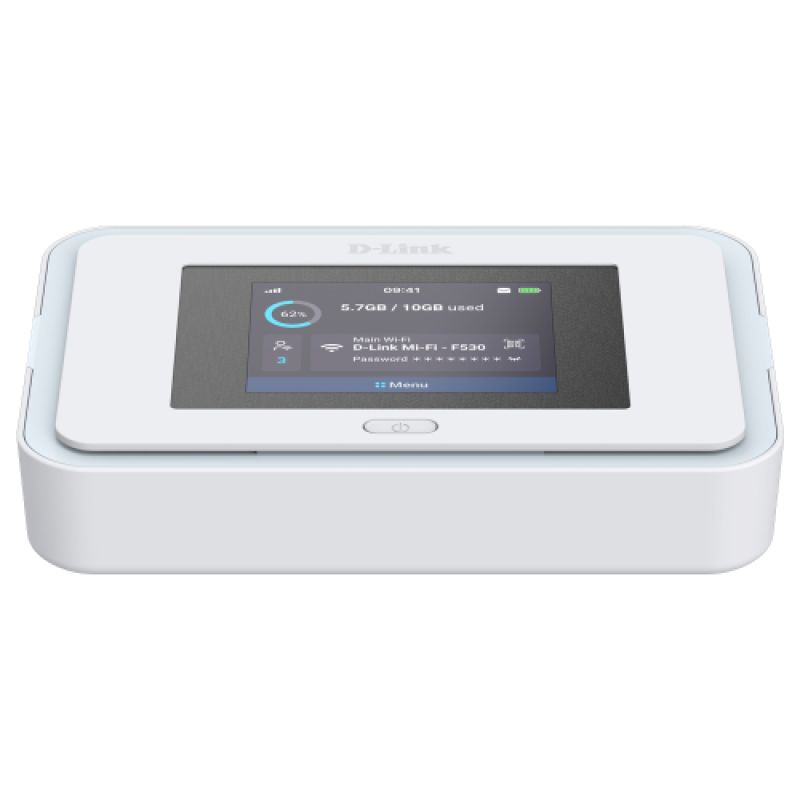 DLINK 5G NR AX3000 Wi-Fi 6 Mobile Hotspot, 4 x cellular internal antennas, 2 x Wi-Fi 2.4 GHz / 5 GHz internal antennas, viteza wireless 3000Mbps (5 GHz up to 2402 Mbps / 2.4 GHz up to 574 Mbps)