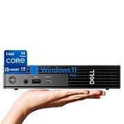 Desktop PC Dell Pro Micro QCM1250 Micro Form Factor, Intel Core ultra 5 235T (14 C / 14 T, Nespecificat - 5.0 GHz, Nespecificat cache, 35 W), 8 GB DDR5, 512 GB SSD, Fara unitate optica, Intel Intel Graphics Partajata, 90 W - adaptor extern, Ubuntu