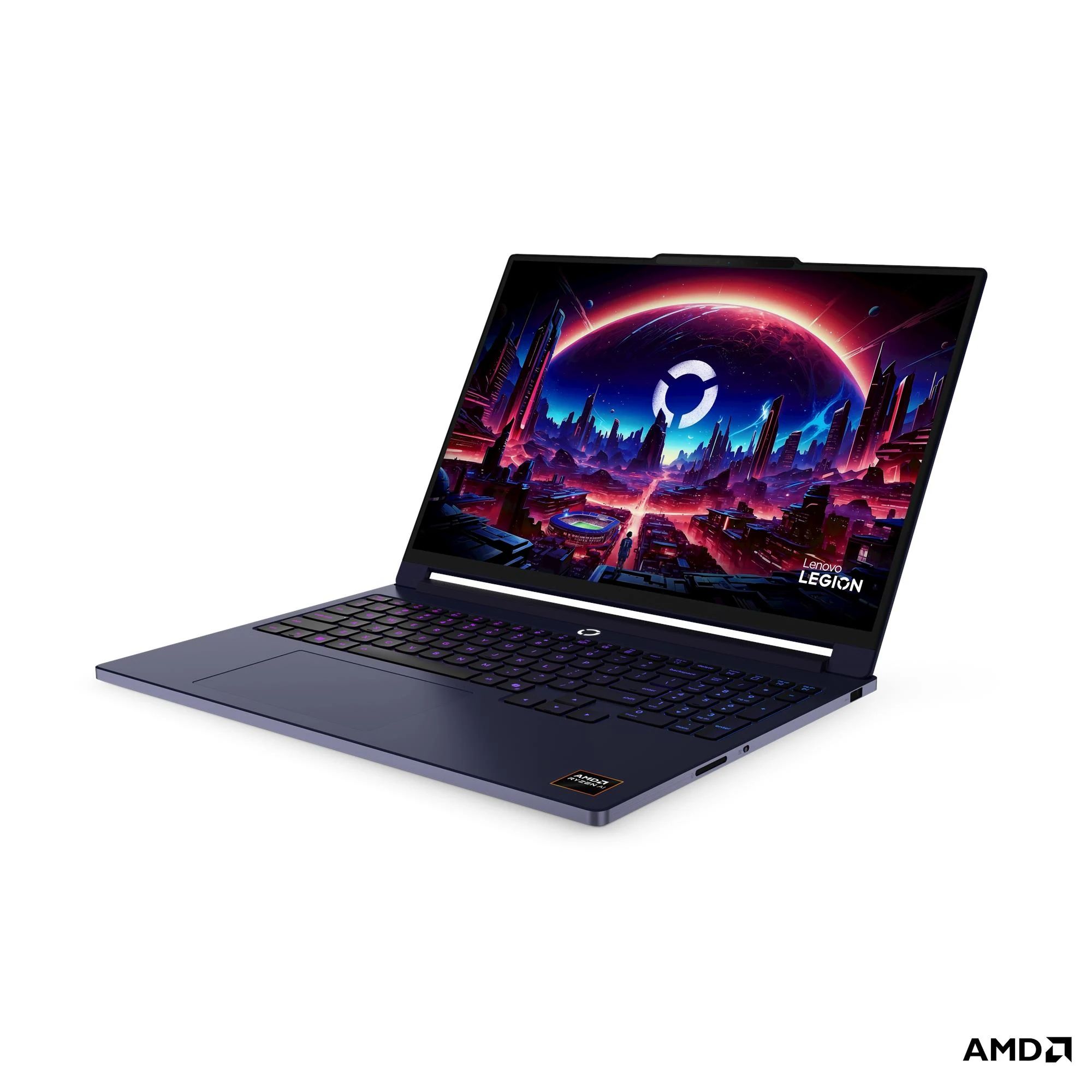 Laptop Lenovo Legion 7 16AGP11 83Q8001JPB, 16 inch 2560 x 1600, AMD Ryzen AI 7 450 (8 C / 16 T, 2.0 GHz - 5.0 GHz, N/A cache, 45 W), 32 GB LPDDR5X, 1 TB SSD, Nvidia GeForce RTX 5060, Windows 11 Pro, Tastatura US, Space Black