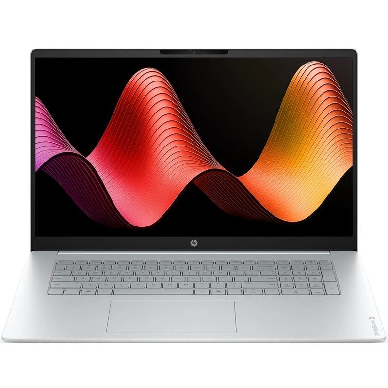 Laptop HP OmniBook 3 17-dp0003nn, 17.3 inch 1920 x 1080 pixeli, AMD Ryzen 5 40 (6 C / 12 T, N/A - N/A, N/A cache, N/A), 8 GB LPDDR5, 256 GB SSD, AMD AMD Radeon 610M, Free DOS, Tastatura US, Glacier Silver
