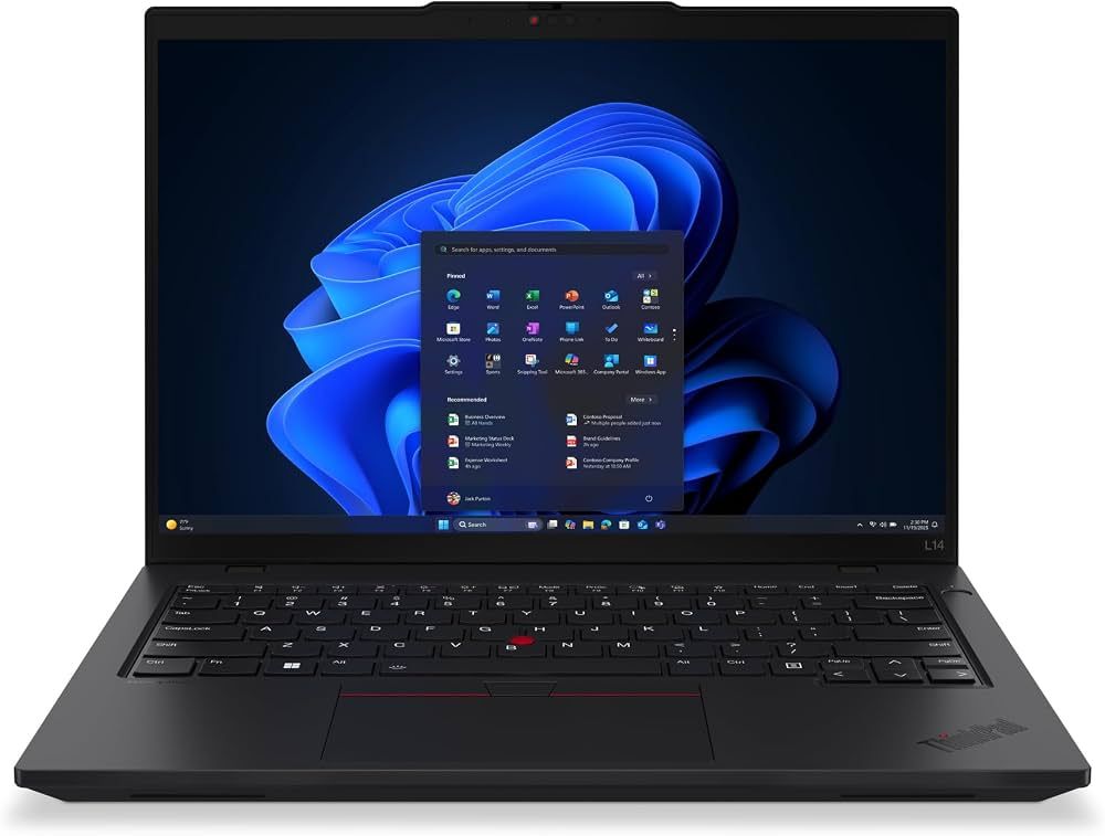 Laptop Lenovo ThinkPad L14 Gen 6 21S6003GGE, 14 inch 1920 x 1200, Intel Core ultra 5 225U (12 C / 14 T, 1.2 GHz - 4.9 GHz, 12 MB cache, 15 W), 16 GB DDR5, 512 GB SSD, Intel Intel Graphics, Windows 11 Pro, Tastatura International, Negru