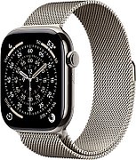 Apple Watch Series 11 GPS + Cellular 46mm Natural Titanium Case with Stone Grey Sport Band - S/M