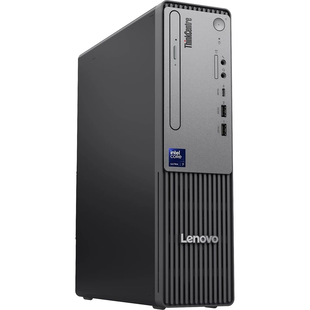 Desktop PC Lenovo ThinkCentre neo 50s Gen 6 SFF, Intel ore ultra 7 265 (20 C / 20 T, Nespecificat - 5.3 GHz, 30 MB Intel Smart Cache cache, 65 W), 16 GB DDR5, 512 GB SSD, Fara unitate optica, Intel Intel Graphics Partajata, 260 W, Fara sistem de operare