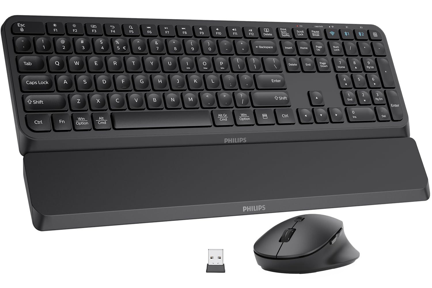 Philips wireless Keyboard and Mouse Set SPT6607B - Black