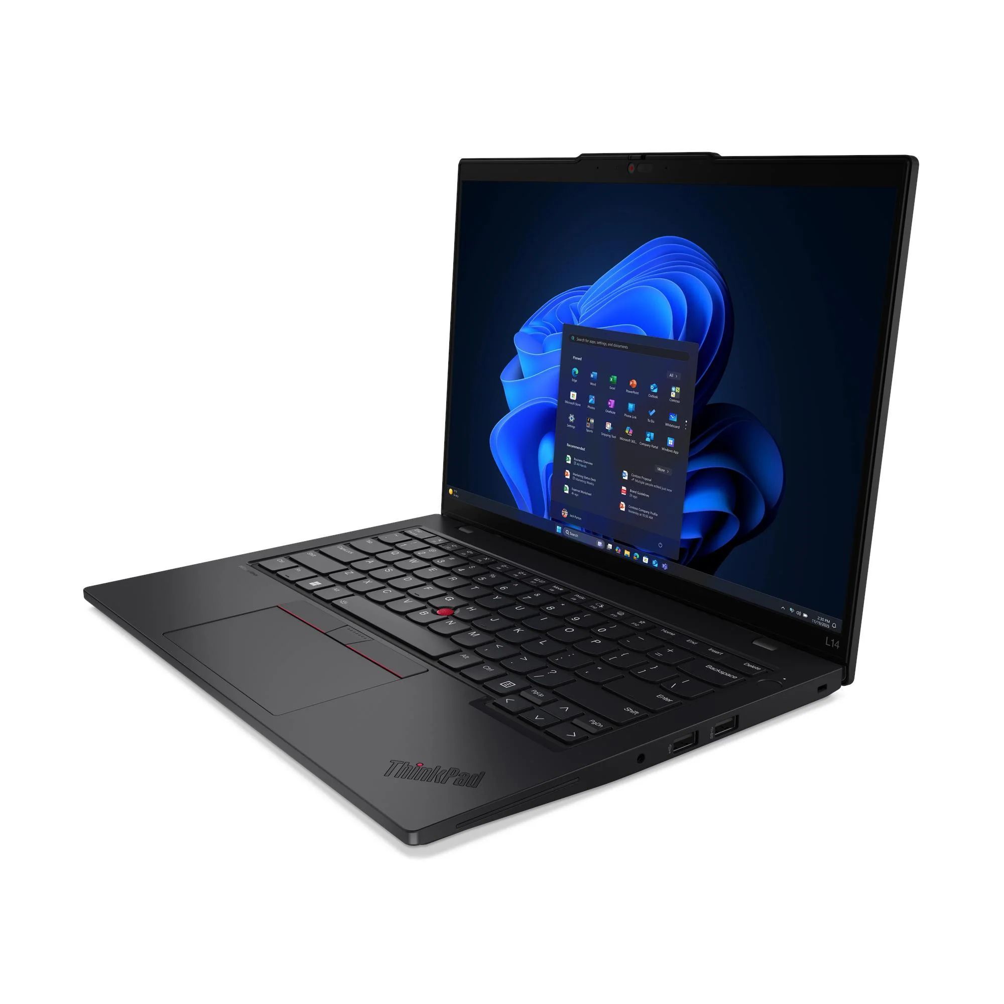 Laptop Lenovo ThinkPad E14 Gen 7 21T00022GE, 14 inch 1920 x 1200, AMD Ryzen 7 8840HS (8 C / 16 T, 3.3 GHz - 5.1 GHz, 16 MB cache, 28 W), 16 GB DDR5, 512 GB SSD, AMD AMD Radeon 780M, Windows 11 Pro, Tastatura Germana, Black