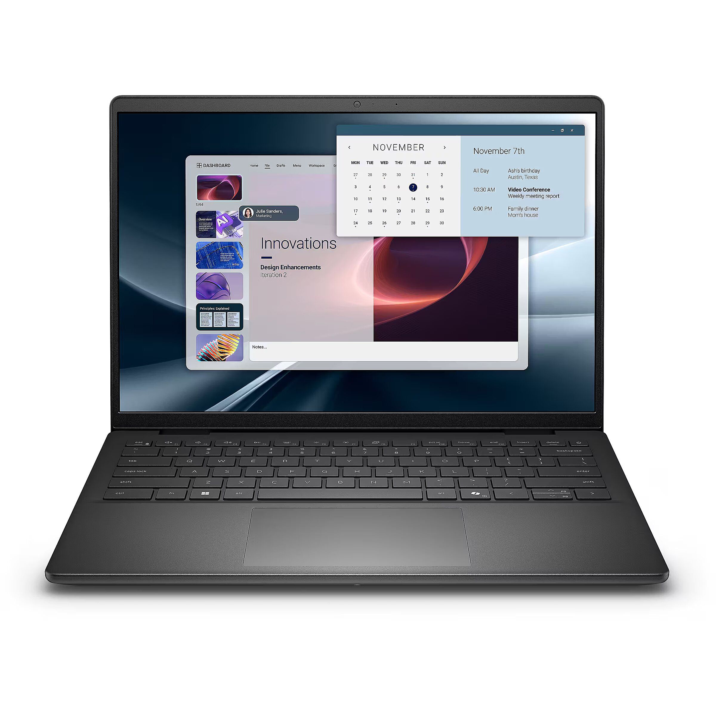 Laptop Dell Pro 14 Essential PV14255, 14.0 inch 1920 x 1200, AMD Ryzen 5 220 (6 C / 12 T, N/A - 4.9 GHz, N/A cache, N/A), 16 GB DDR5, 512 GB SSD, AMD AMD Radeon Graphics, Windows 11 Pro, Tastatura English International, Carbon Black