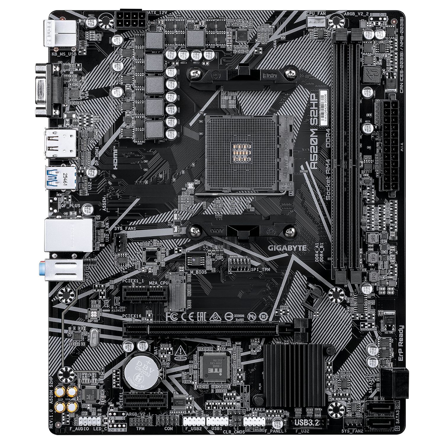 A520M S2HP, Socket AM4, DDR4, mATX, Negru