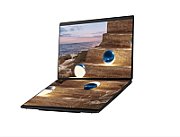 Laptop ASUS Zenbook DUO (UX8406) UX8407AA-SN595X, 14.0 inch 2880 x 1800 Touchscreen, Intel Core Ultra 9 388H (16 C / 16 T, 2.1 GHz - 5.1 GHz, 18 MB cache, N/A), 32 GB LPDDR5X, 1 TB SSD, Intel Intel Arc Graphics, Windows 11 Pro, Tastatura International, Moher Gray
