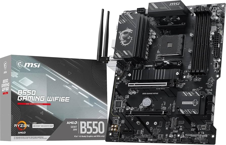 B550 GAMING WIFI6E, Socket AM4, DDR4, ATX, Negru