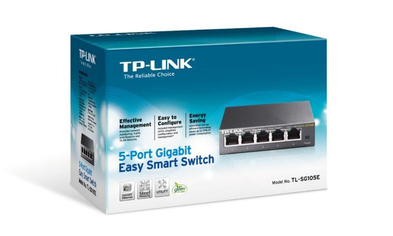 Switch TP-Link TL-SG105E, 5 porturi 10 / 100 / 1000 MBs
