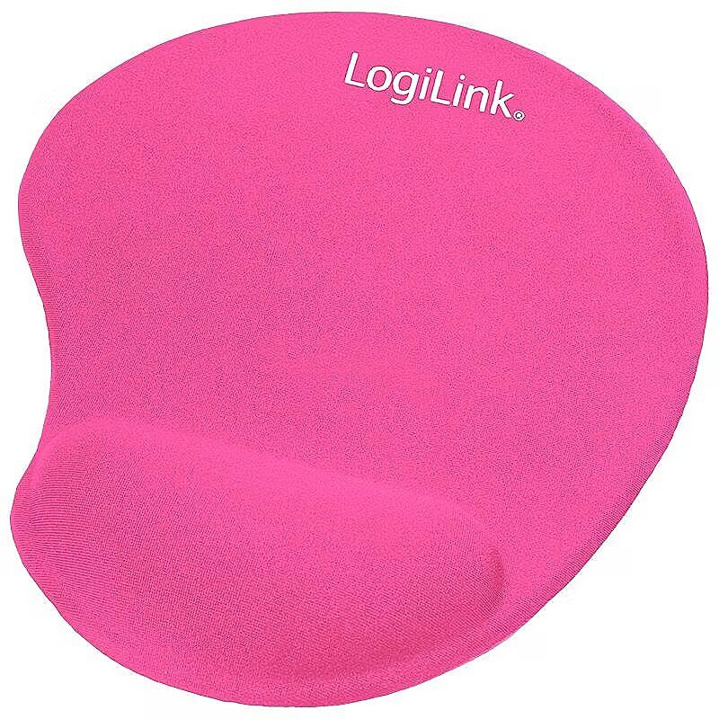 Mousepad with silicone gel hand rest, Pink