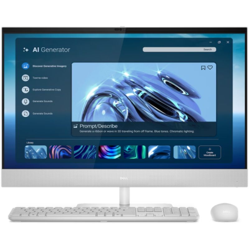 All-In-One DELL 27 DEC2726U5161W11P, 27 inch 1920 x 1080 Touchscreen, Intel Core Ultra 5 325 (8 C / 8 T, N/A - 4.5 GHz, 12 MB cache, 25 W), 16 GB DDR5, 1 TB SSD, Intel Intel Graphics 0 GB, Windows 11 Pro, Argintiu