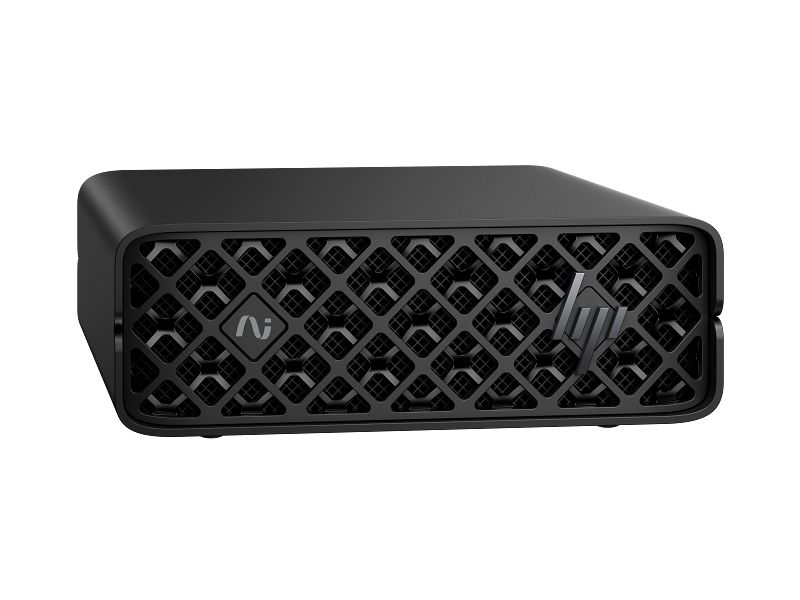 Desktop PC HP ZGX Nano G1n AI Mini PC, Nvidia GB10 (20 C / 20 T, Nespecificat - Nespecificat, 16 MB cache, 140 W), 128 GB LPDDR5x, 2 TB SSD, Fara unitate optica, NVIDIA Blackwell Partajata, Adaptor extern 240 W, nVidia DGX OS
