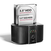 ADSA-SC CLONE MASTER, USB-C 5Gbps, 2x 2.5 /3.5  SSD/HDD, Clonare offline, Negru