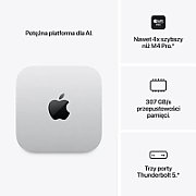 Desktop PC Apple Mac mini Mini PC, Apple M5 Pro 18-core (18 C / 18 T, 3.2 GHz - 4.6 GHz, 32 MB cache, 45 W), 48 GB Unified System Memory, 1 TB SSD, Fara unitate optica, Apple 20-Core GPU Partajata, 155 W, macOS