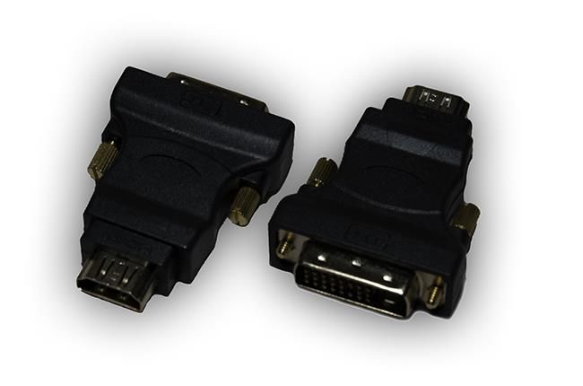 ADAPTOR video LOGILINK, DVI-D DL (T) la HDMI (M), conectori auriti, rezolutie maxima Full HD (1920 x 1080) la 60 Hz, negru,  AH0001  (include TV 0.15 lei)