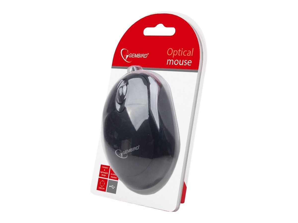 GEMBIRD MUS-U-01 Optical mouse 1000 DPI USB black